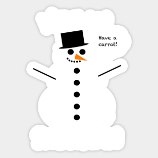 Vegan Snowman Sticker